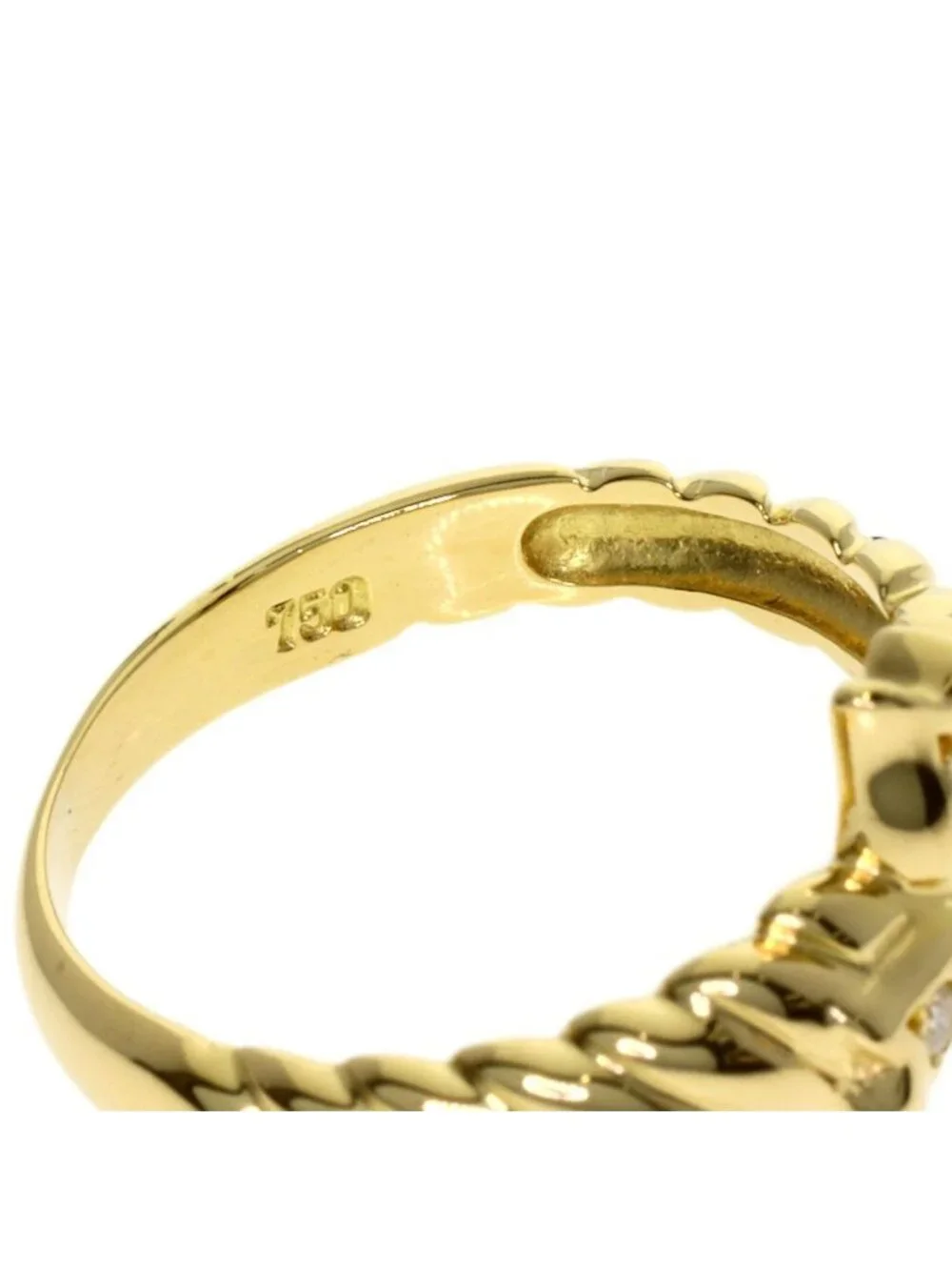 Dior Tulip Diamond Ring 18k Yellow Gold